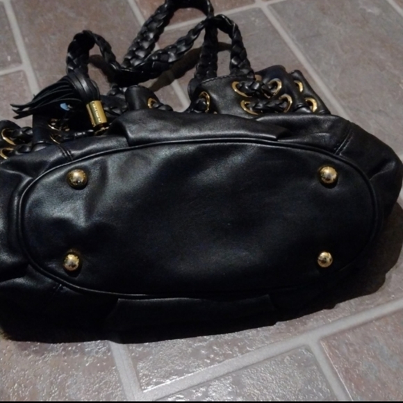 Michael kors Gold hardware braided tassel detailed leather shoulder bag - Picture 8 of 12